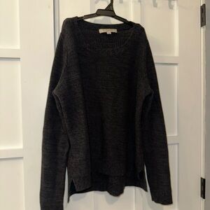 LOFT Dark Charcoal Crewneck Sweater